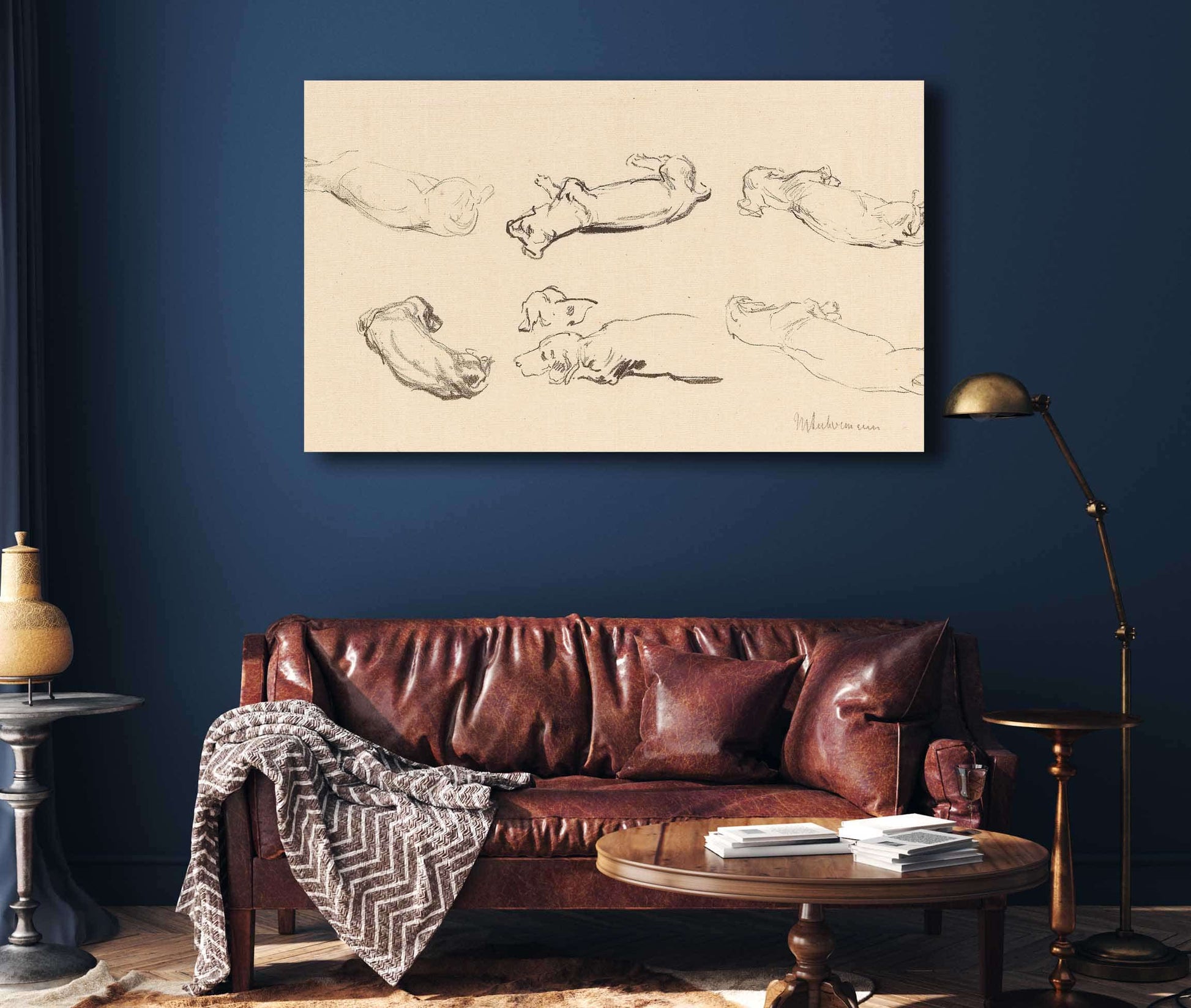 Teckelstudien by Max Liebermann