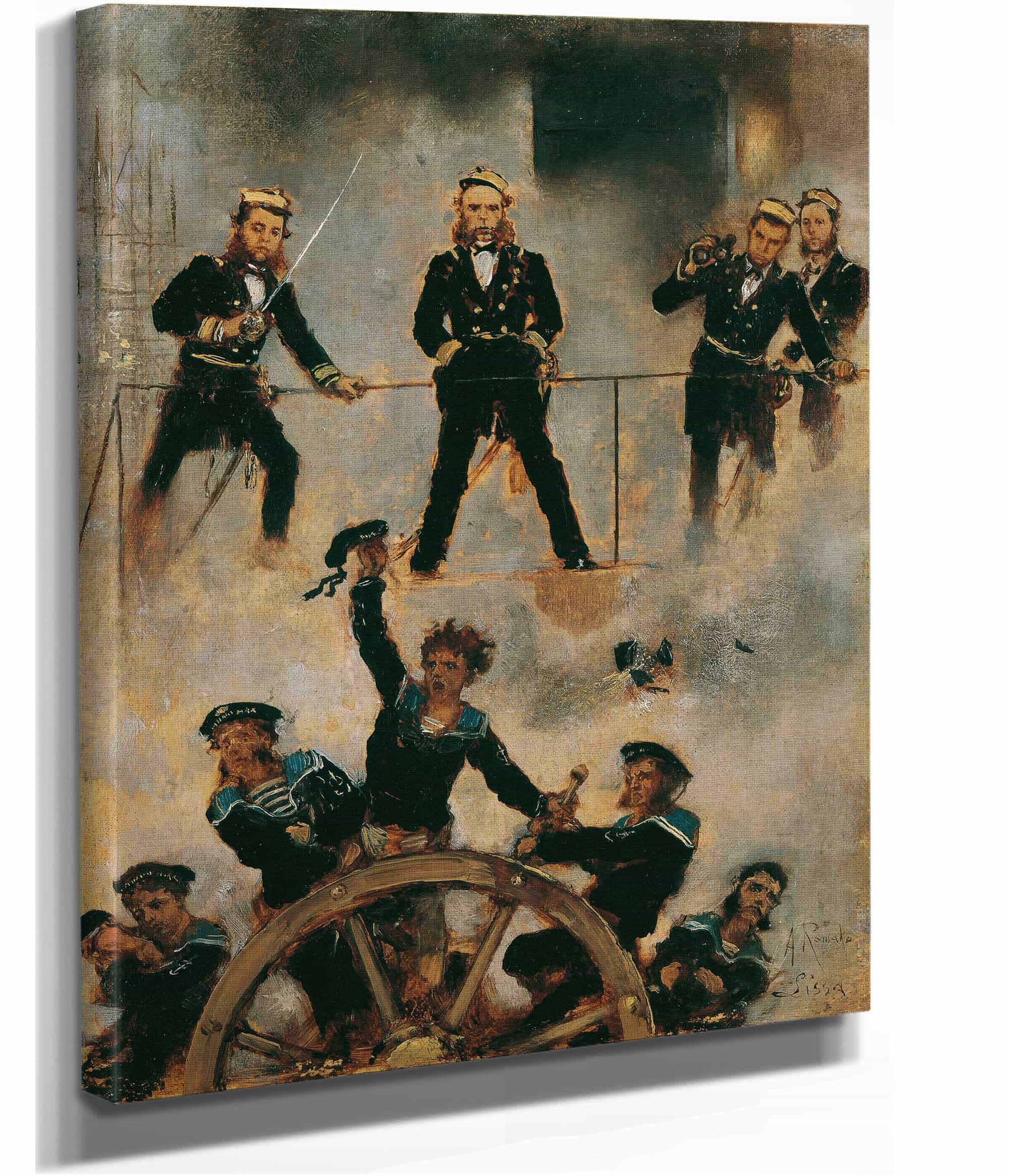 Tegetthoff In Der Seeschlacht Bei Lissa Ii by Anton Romako