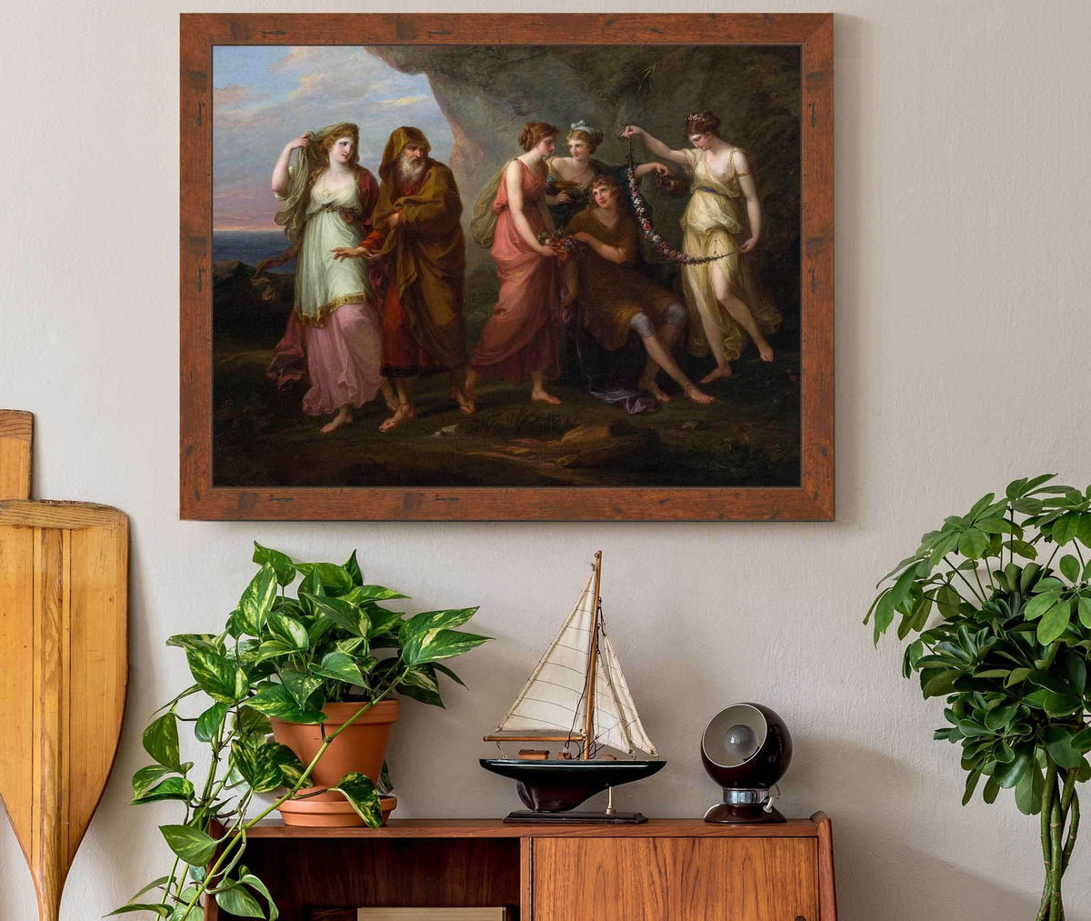 Telemachus And The Nymphs Of Calypso by Angelica Kauffmann