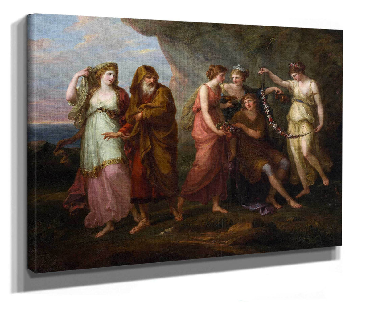 Telemachus And The Nymphs Of Calypso by Angelica Kauffmann