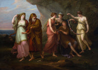 Telemachus And The Nymphs Of Calypso by Angelica Kauffmann
