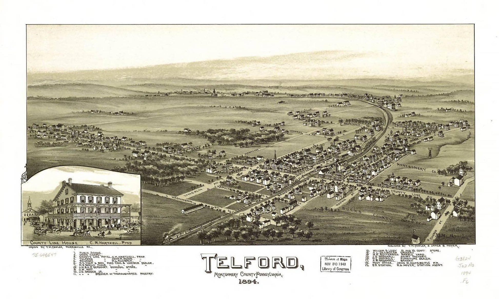 Telford Montgomery County Pennsylvania 1894  State Of Pennsylvania