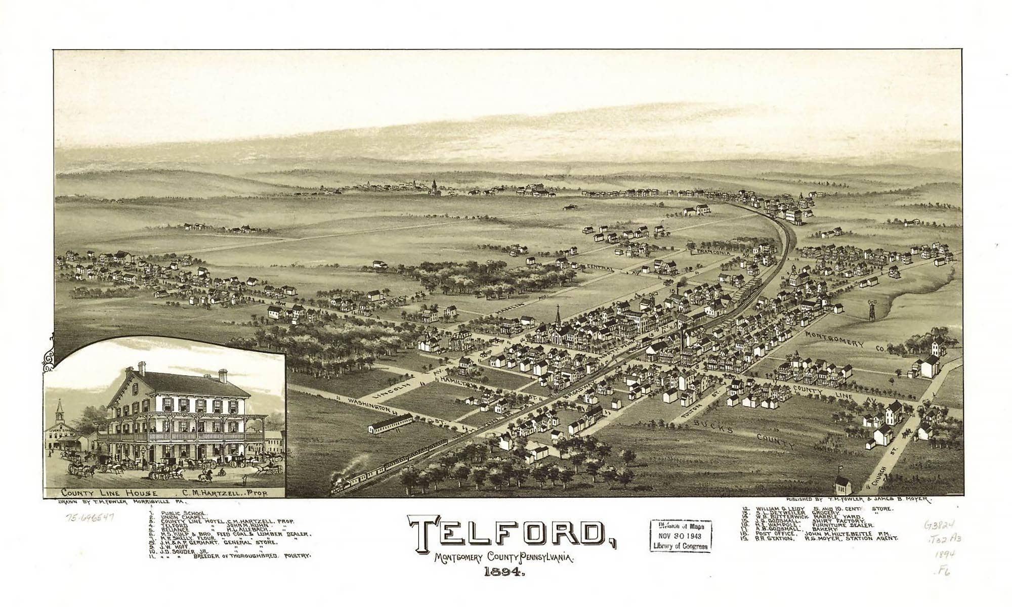 Telford Montgomery County Pennsylvania 1894  State Of Pennsylvania