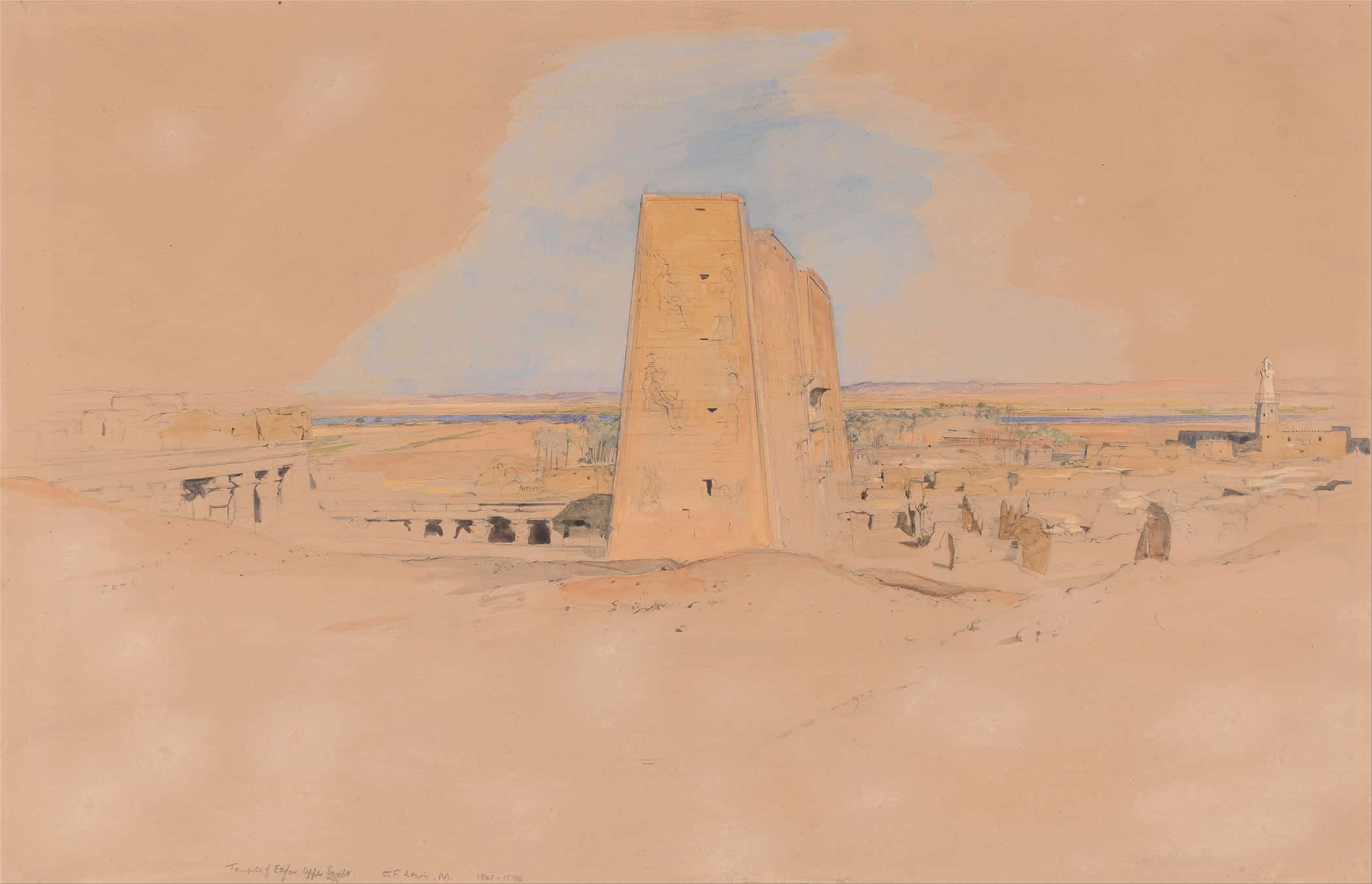 Temple Of Edfou Upper Egypt by John Frederick Lewis