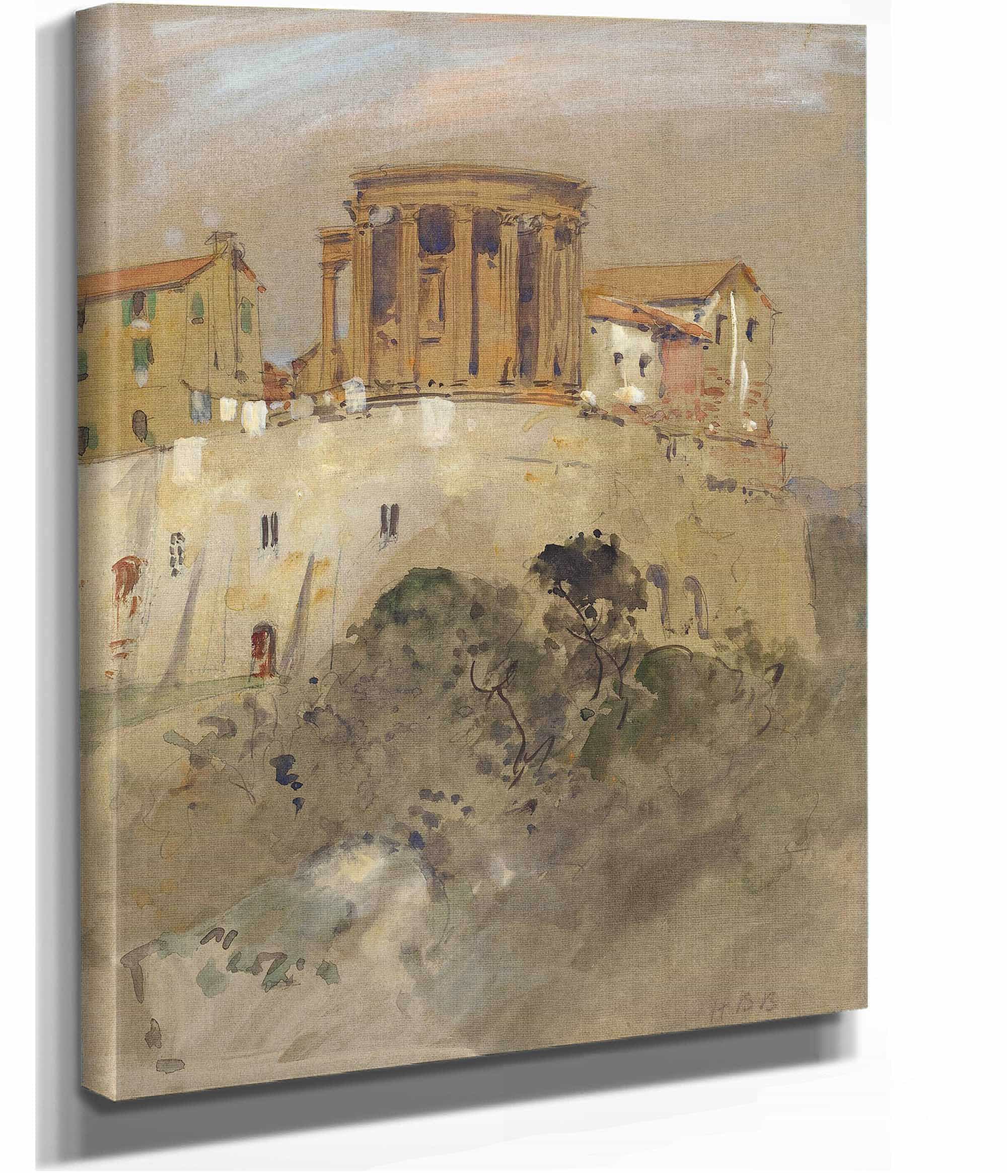 Temple Of Vesta At Tivoli by Hercules Brabazon Brabazon