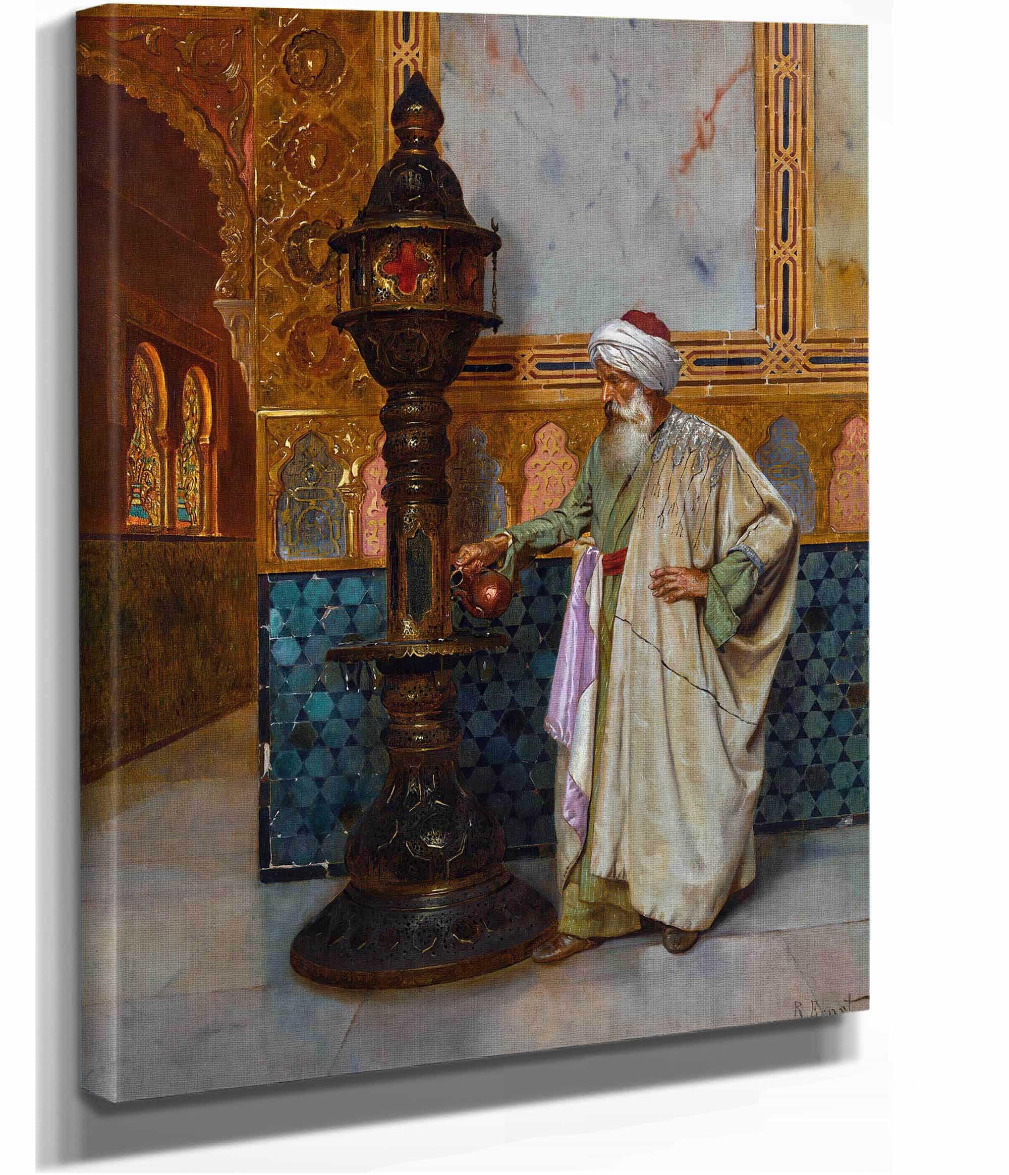 Tending The Lamp by Rudolf Ernst