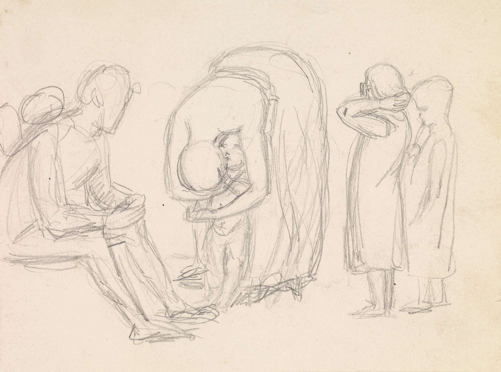 Tennysons Dora Figure Studies by Sir John Everett Millais