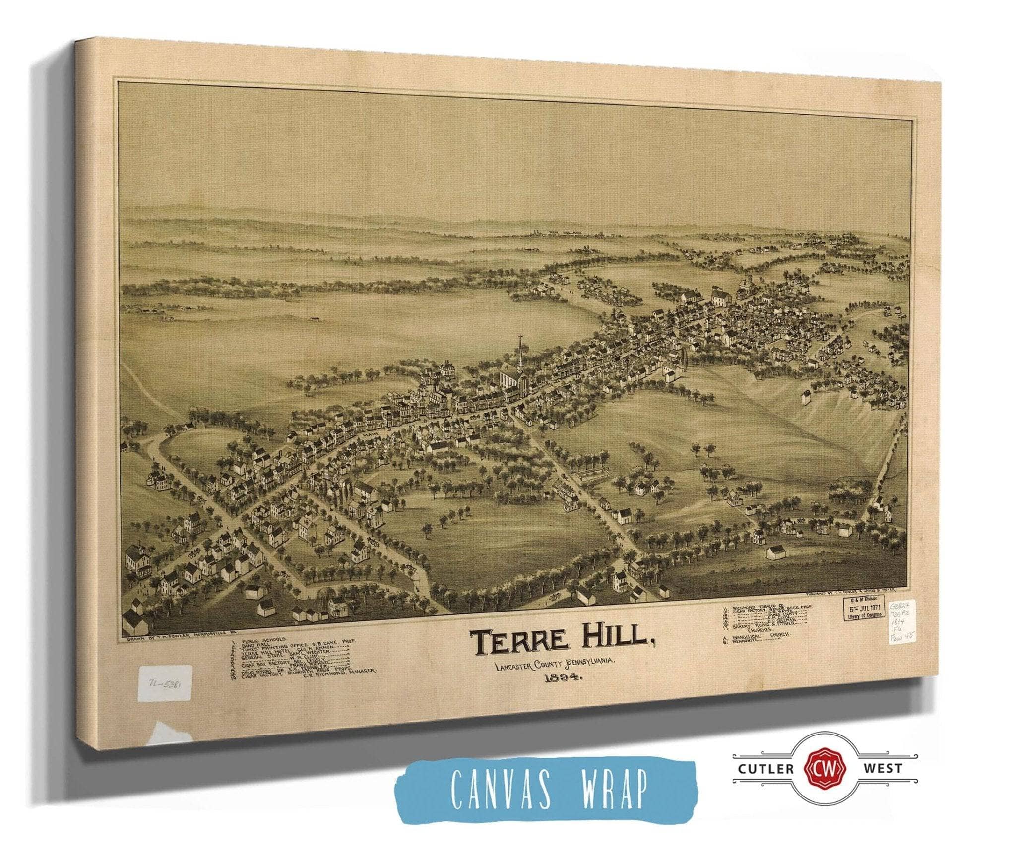 Terre Hill Lancaster County Pennsylvania 1894 State of Pennsylvania