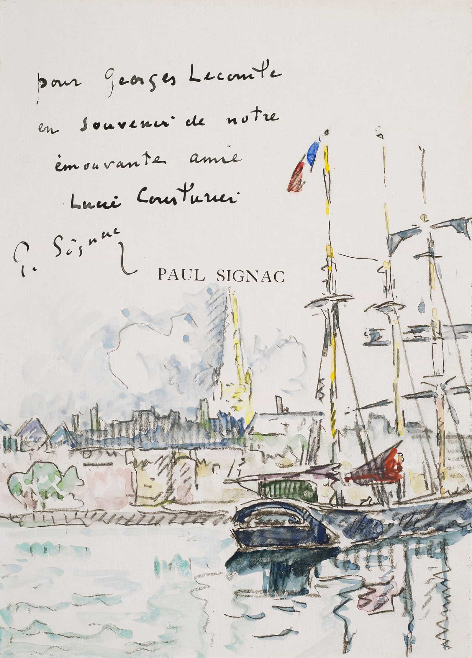 Terreneuva A Lancre Au Large Dun Port Breton by Paul Signac