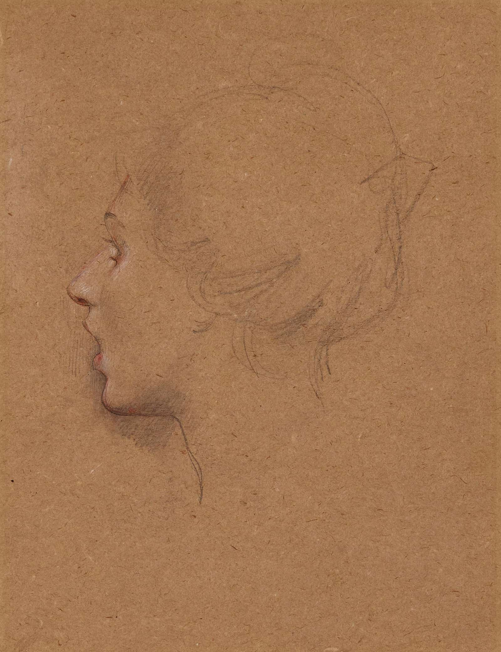 Tete De Femme by Luc Olivier Merson