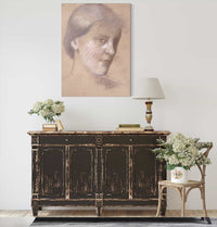 Tete De Femme De Trois Quart A Droite by Pierre Puvis De Chavannes