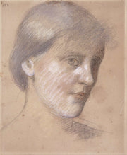 Tete De Femme De Trois Quart A Droite by Pierre Puvis De Chavannes