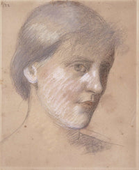 Tete De Femme De Trois Quart A Droite by Pierre Puvis De Chavannes