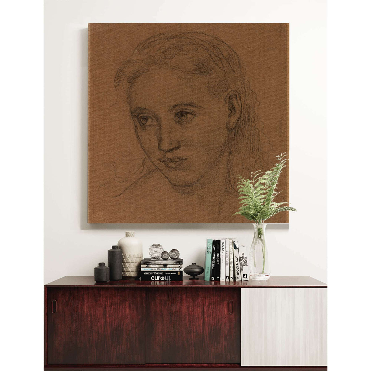 Tete De Femme Iv by Pierre Puvis De Chavannes