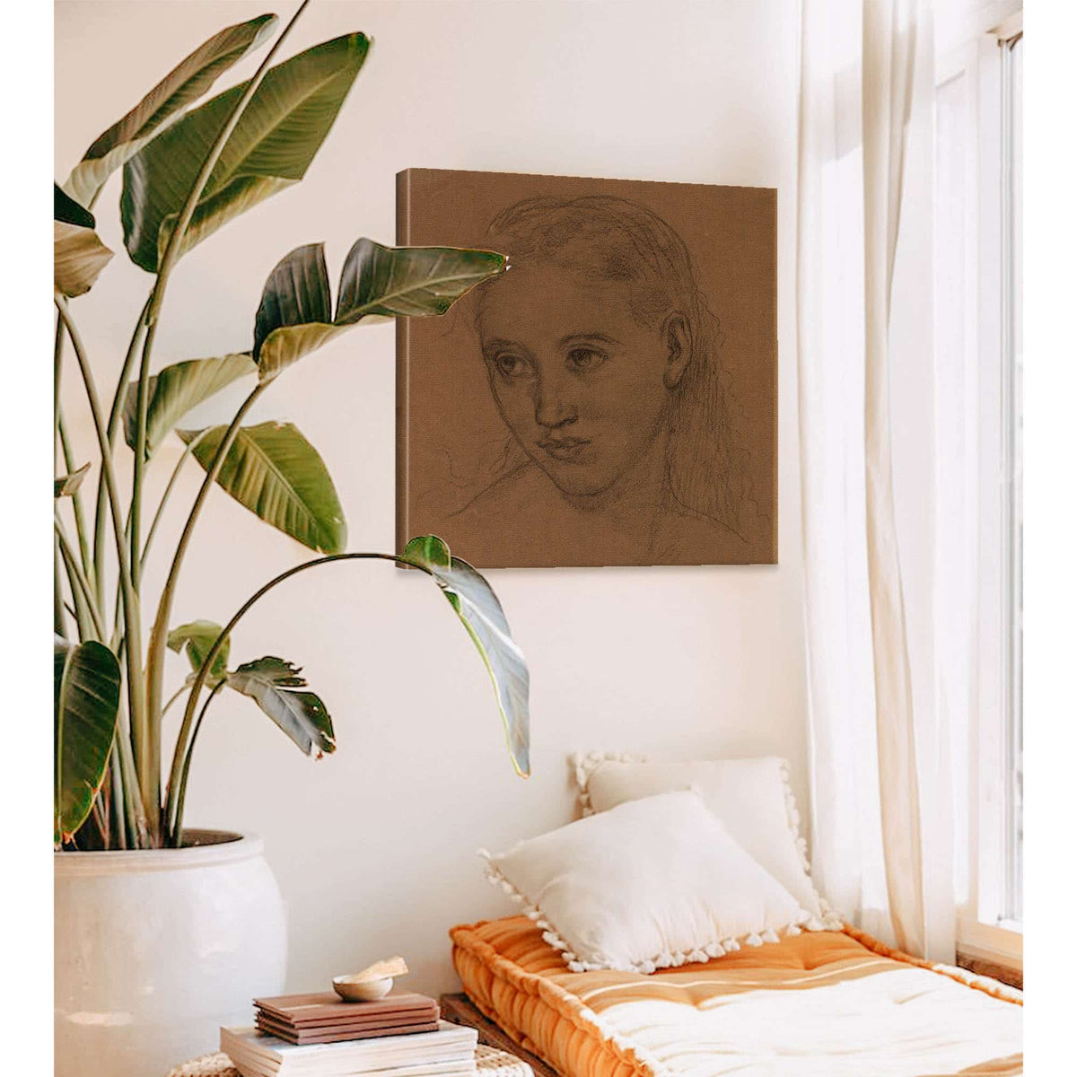 Tete De Femme Iv by Pierre Puvis De Chavannes