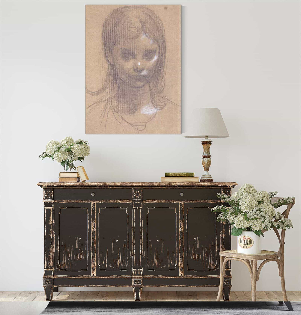 Tete De Fillette by Pierre Puvis De Chavannes