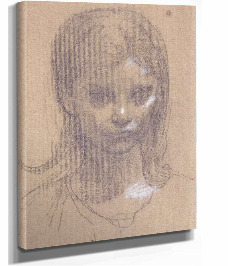 Tete De Fillette by Pierre Puvis De Chavannes
