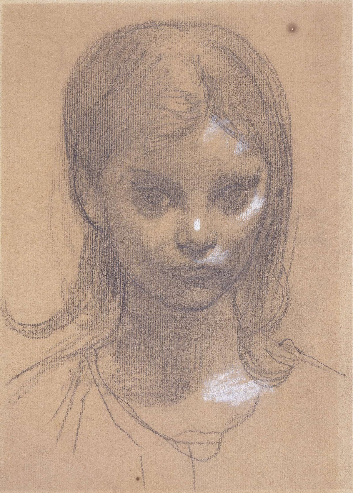 Tete De Fillette by Pierre Puvis De Chavannes