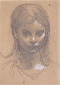 Tete De Fillette by Pierre Puvis De Chavannes