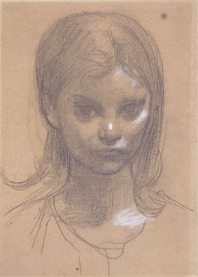 Tete De Fillette by Pierre Puvis De Chavannes