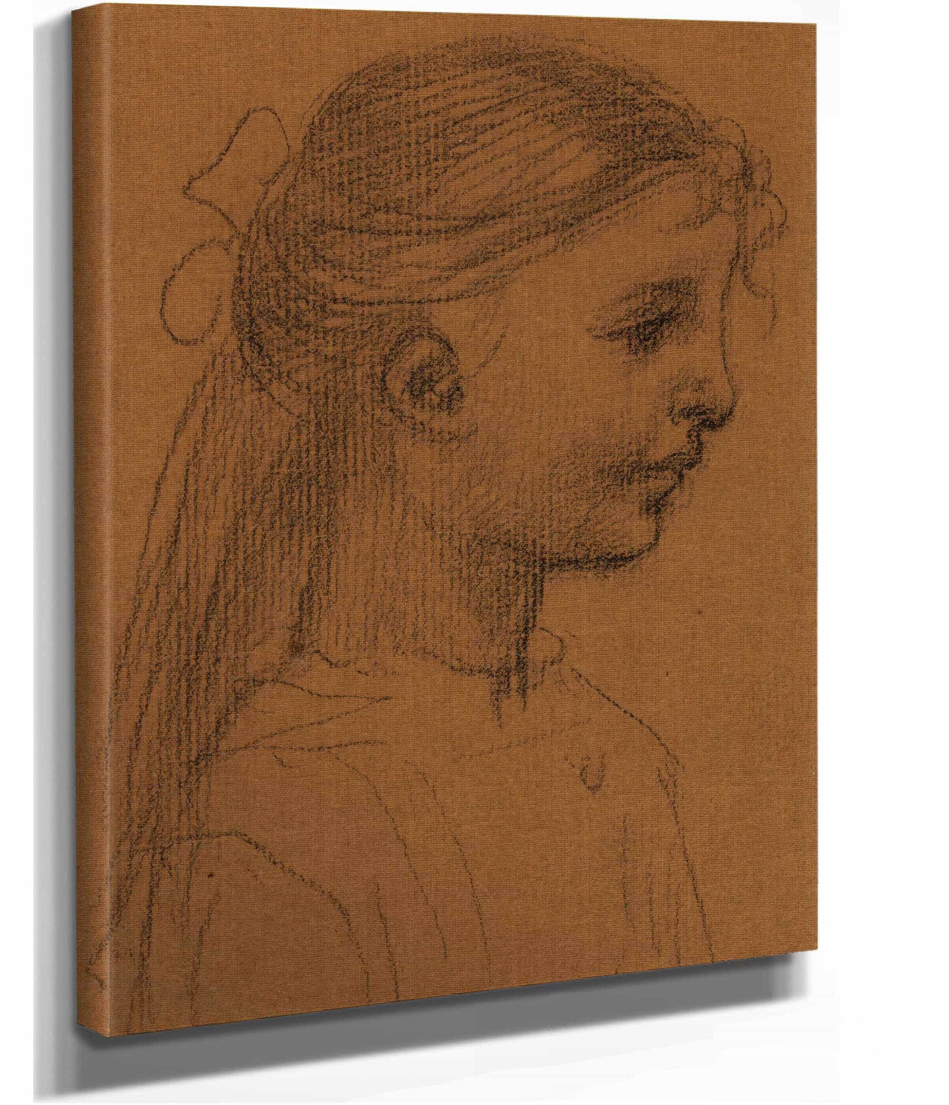 Tete De Fillette Ii by Pierre Puvis De Chavannes