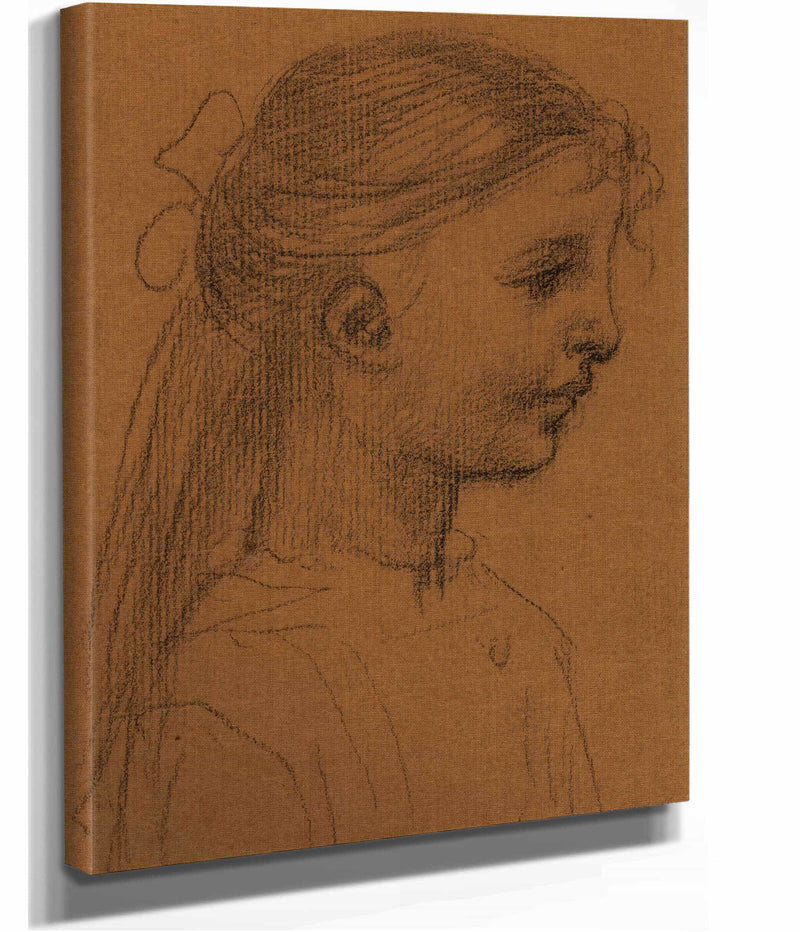 Tete De Fillette Ii by Pierre Puvis De Chavannes