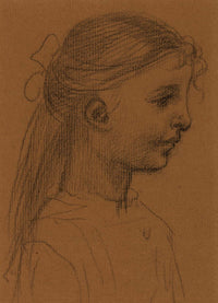 Tete De Fillette Ii by Pierre Puvis De Chavannes