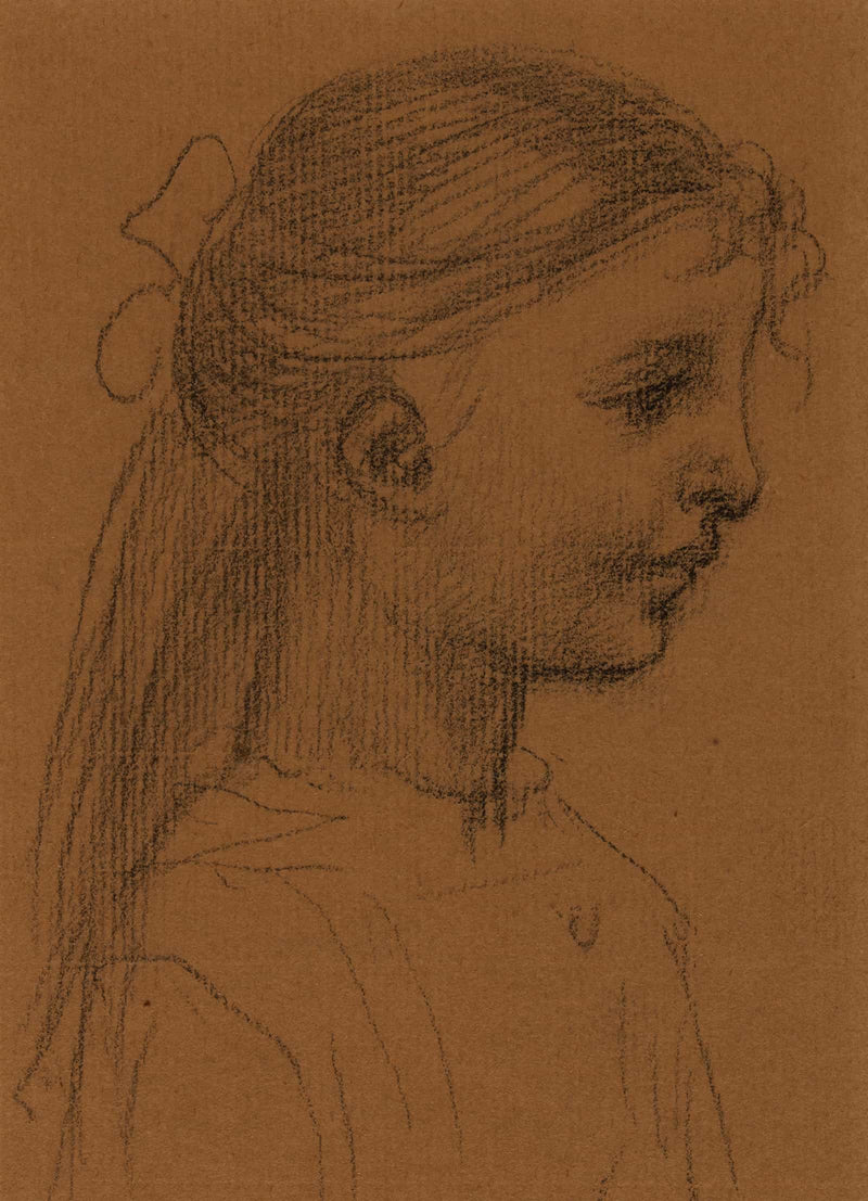 Tete De Fillette Ii by Pierre Puvis De Chavannes