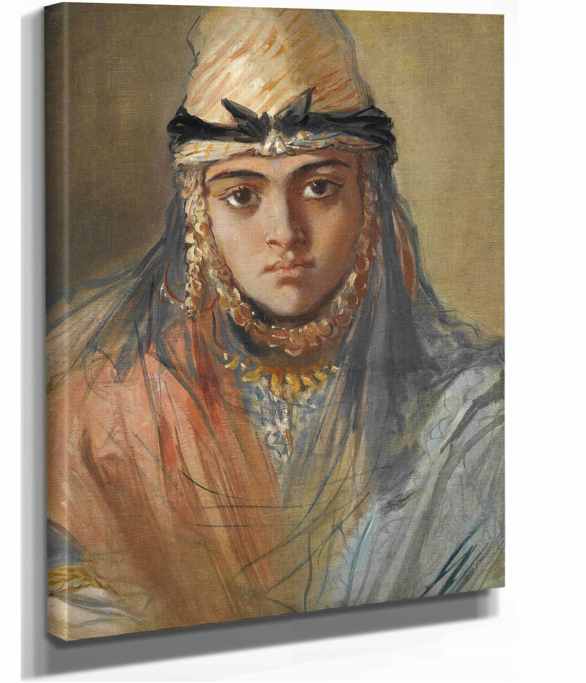Tete De Jeune Algerienne Juive by Theodore Chasseriau