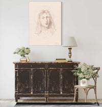 Tete De Jeune Fille  by Pierre Puvis De Chavannes