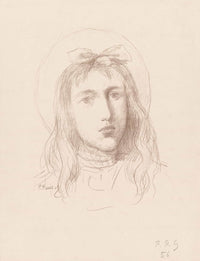 Tete De Jeune Fille  by Pierre Puvis De Chavannes