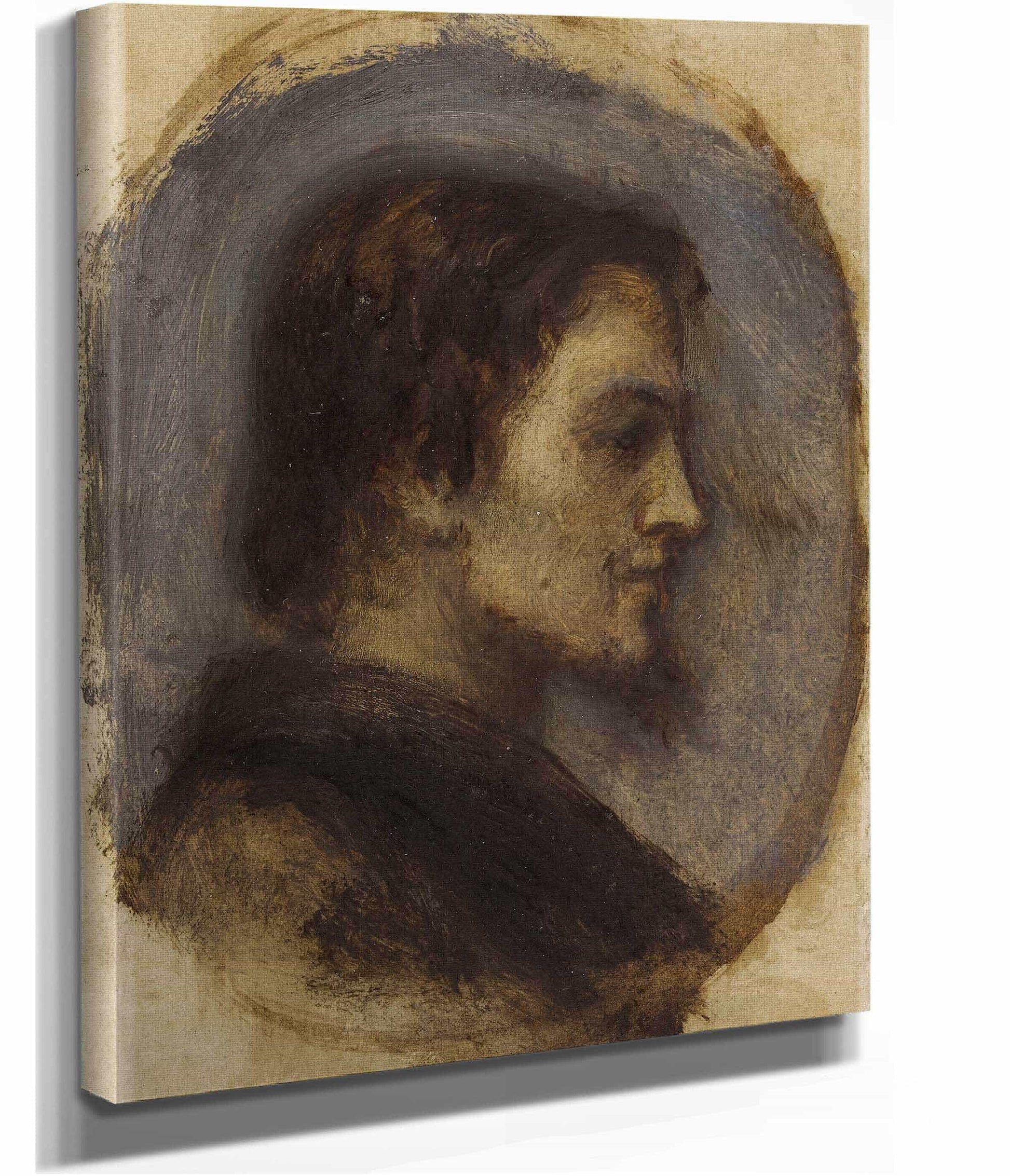 Tete Dhomme by Narcisse Virgile Diaz De La Pena