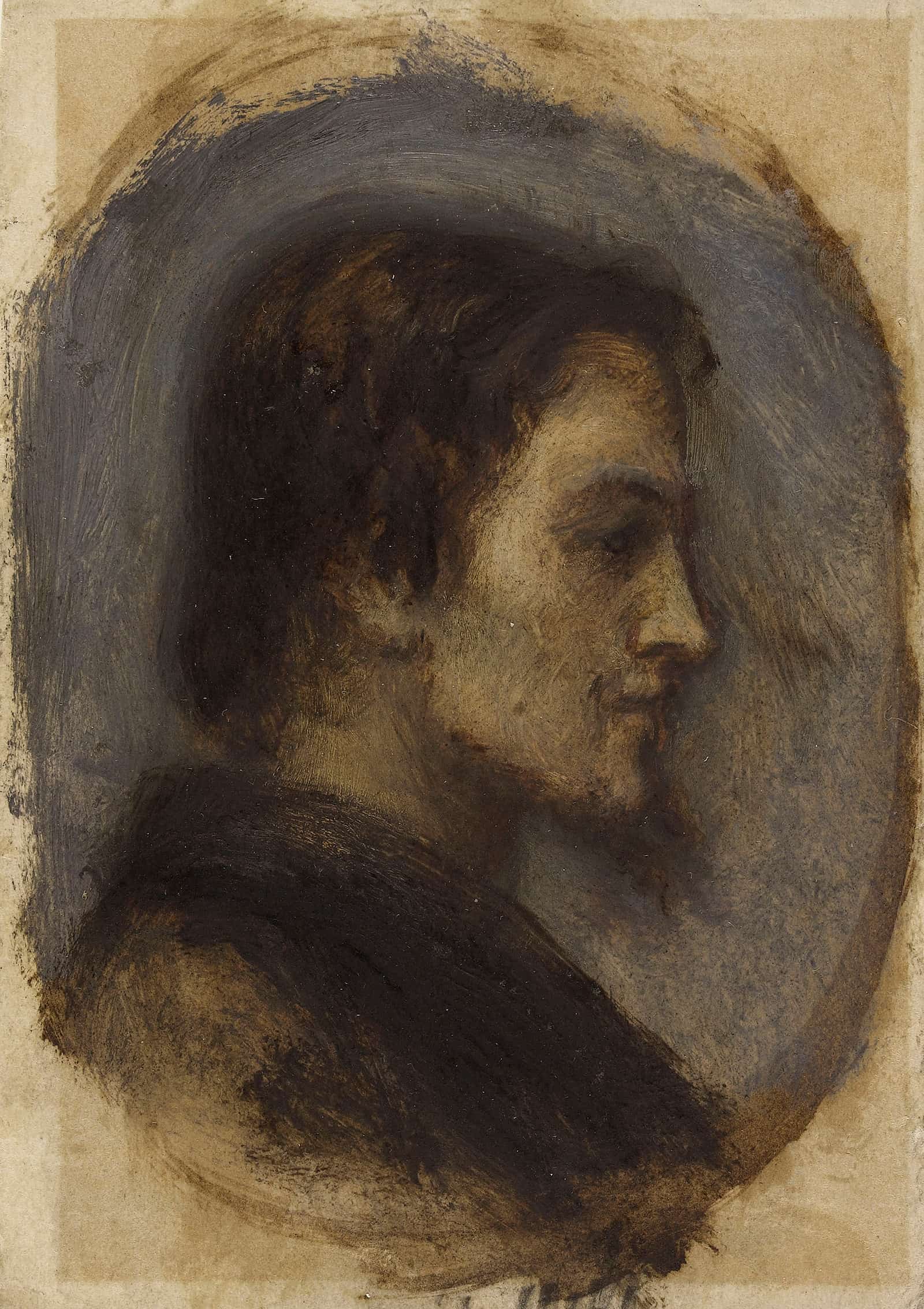 Tete Dhomme by Narcisse Virgile Diaz De La Pena