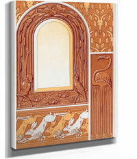 Tetes De Chevres Semis Flamant Plaque Cuivre Fondu by Maurice Pillard Verneuil