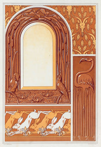 Tetes De Chevres Semis Flamant Plaque Cuivre Fondu by Maurice Pillard Verneuil