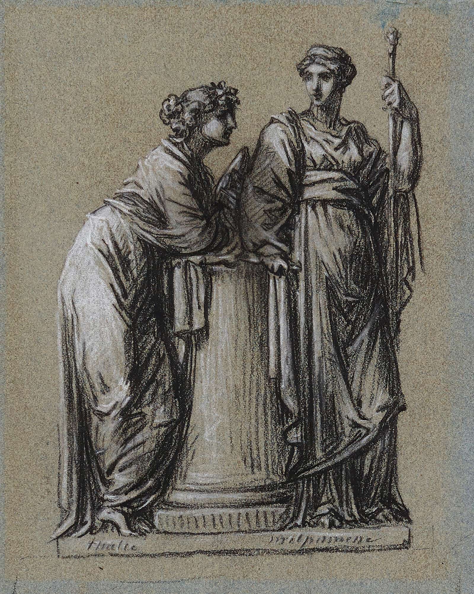 Thalie Et Melpomene by Pierre Paul Prudhon