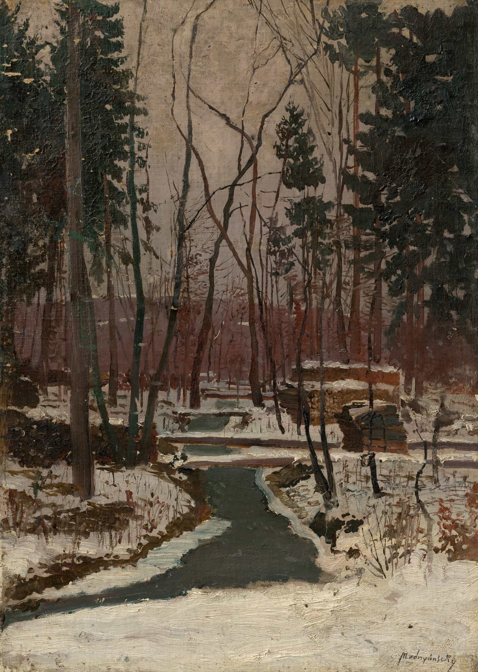 Thaw   by Ladislav Mednyanszky