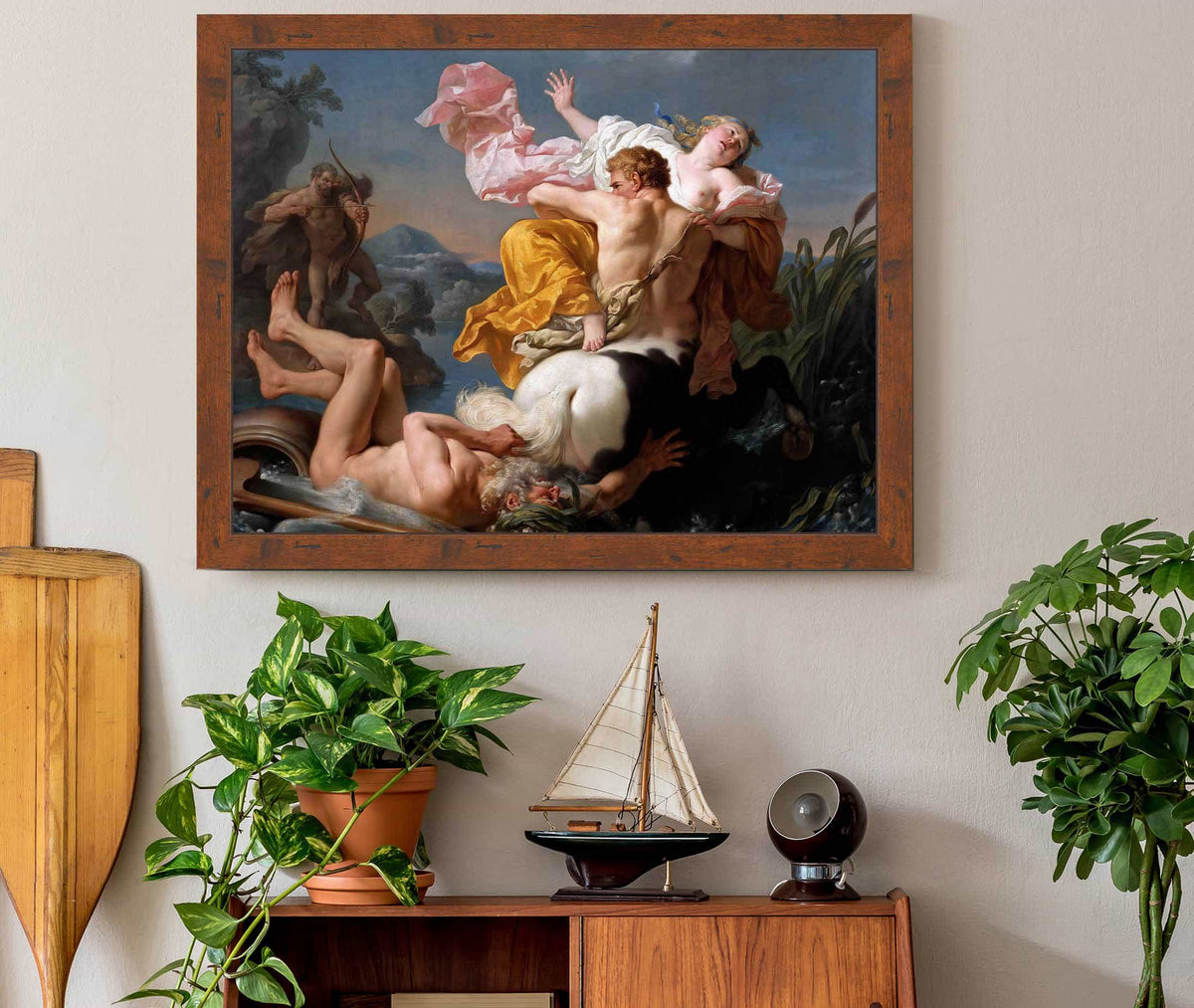 The Abduction Of Deianeira By The Centaur Nessus by Louis Jean Francois Lagrenee