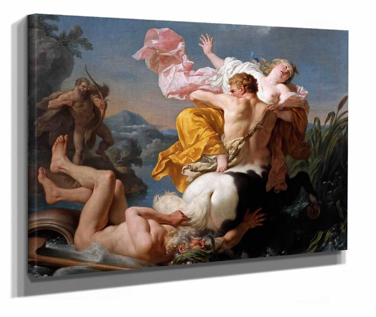 The Abduction Of Deianeira By The Centaur Nessus by Louis Jean Francois Lagrenee