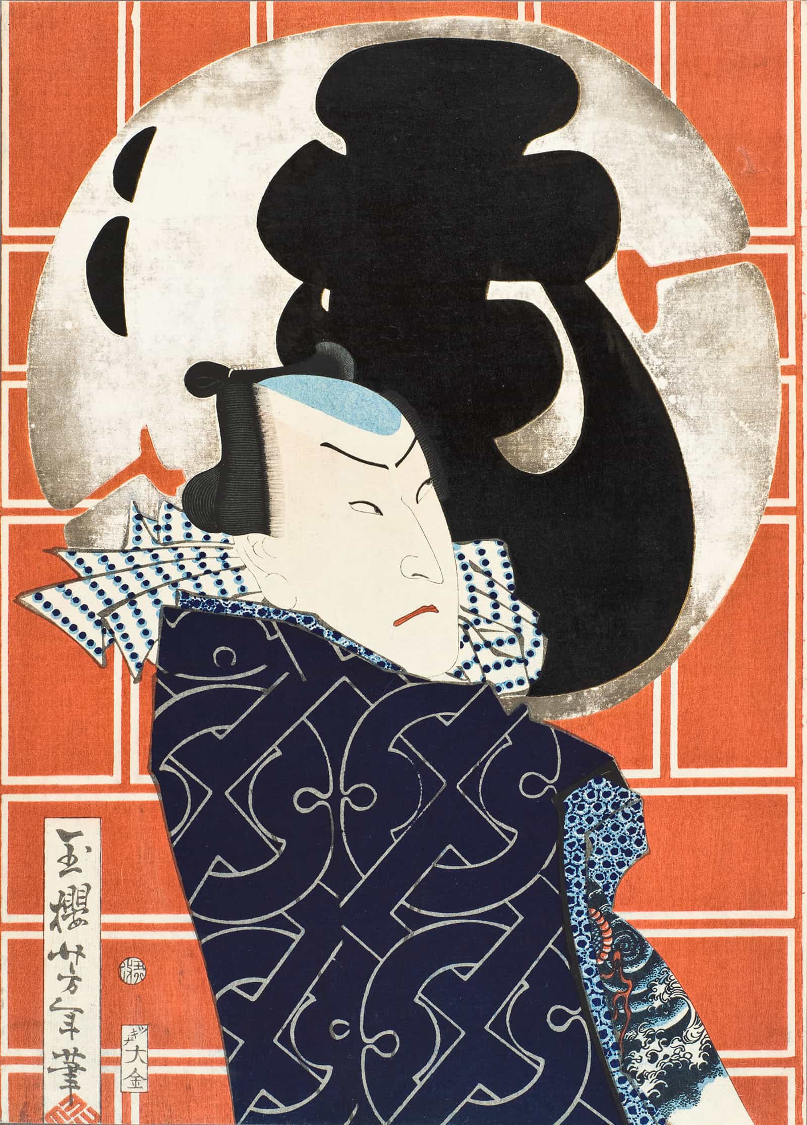 The Actor Bando Hikosaburo V And The Mo Troupe by Tsukioka Yoshitoshi