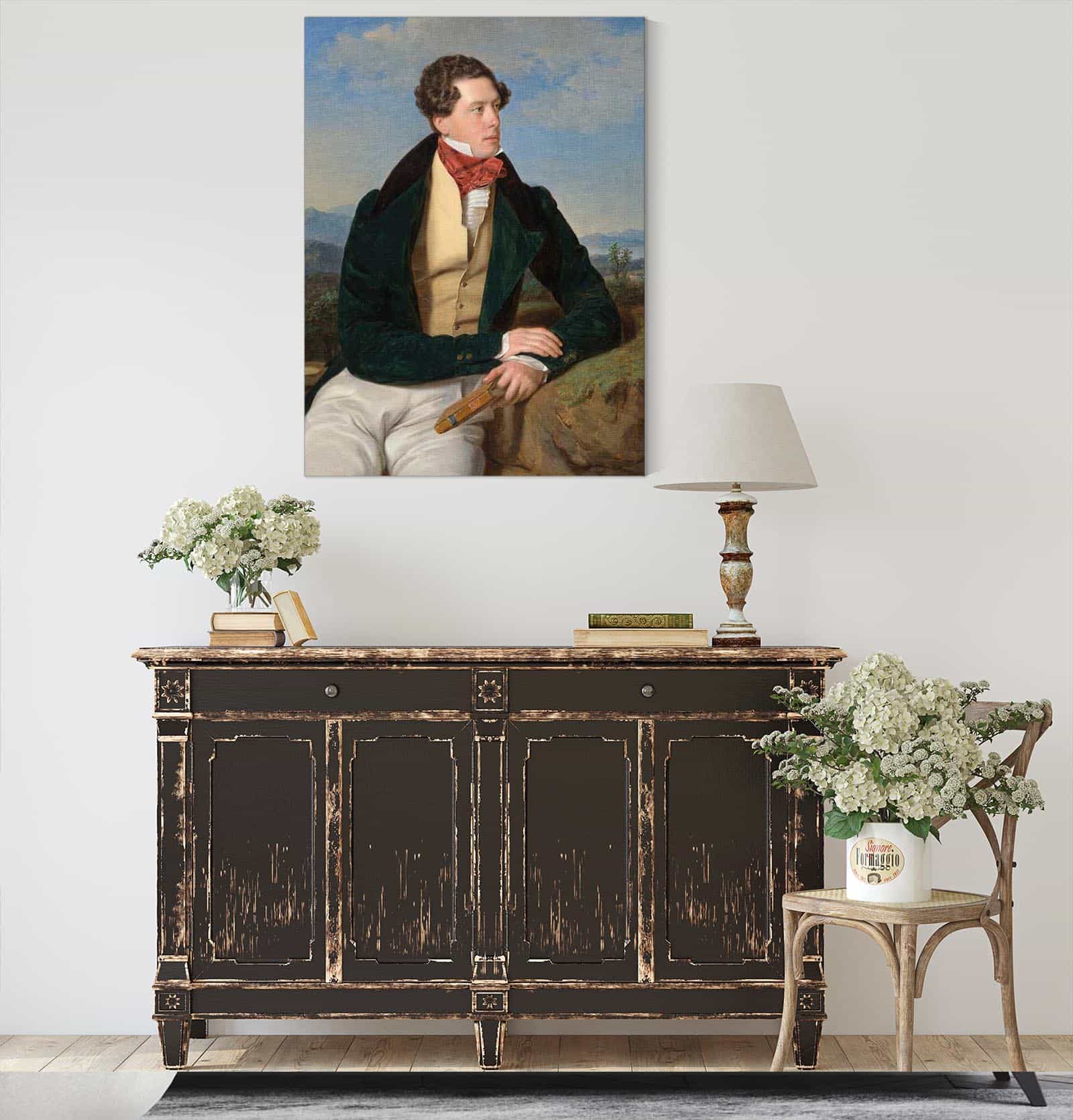 The Actor Maximilian Korn In A Landscape by Ferdinand Georg Waldmuller