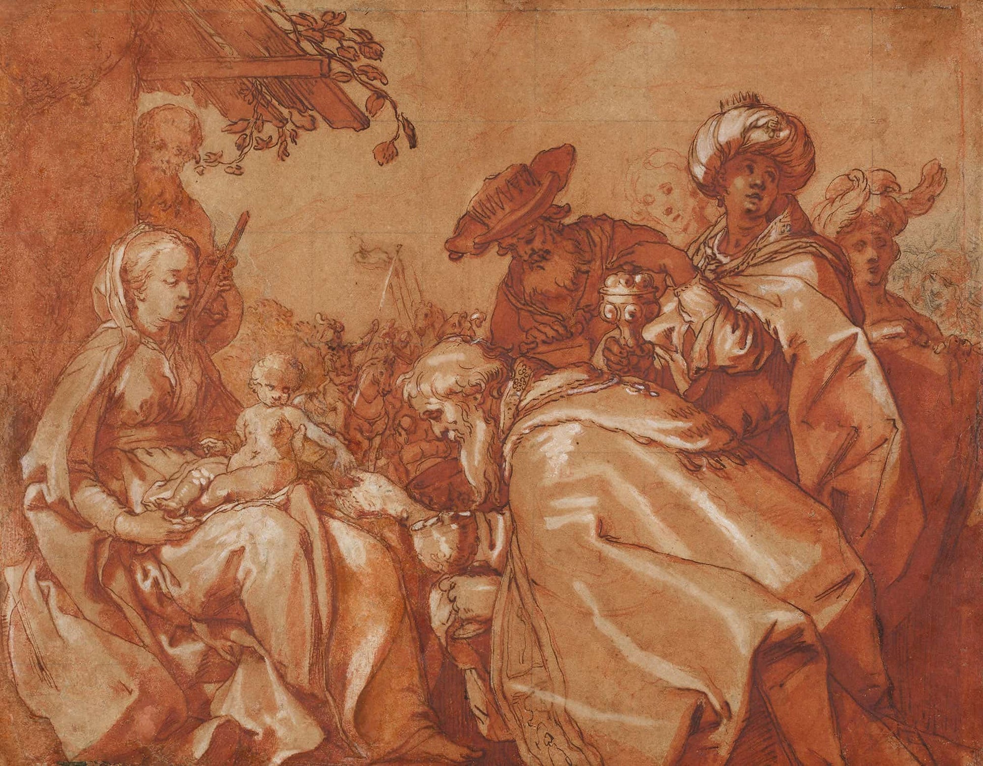 The Adoration Of The Magi by Abraham Bloemaert