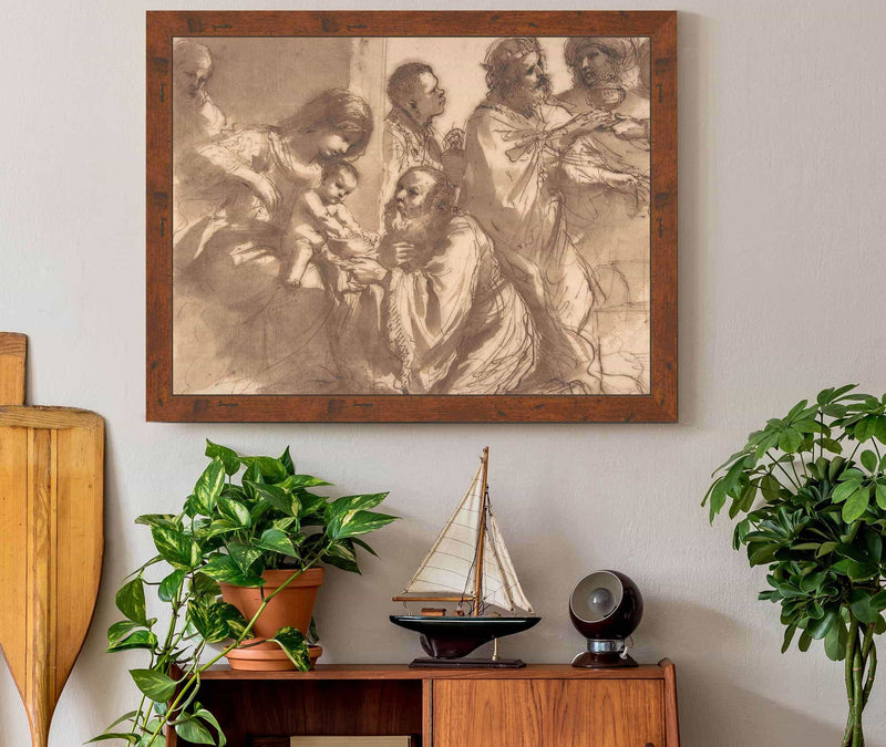 The Adoration Of The Magi  by Guercino