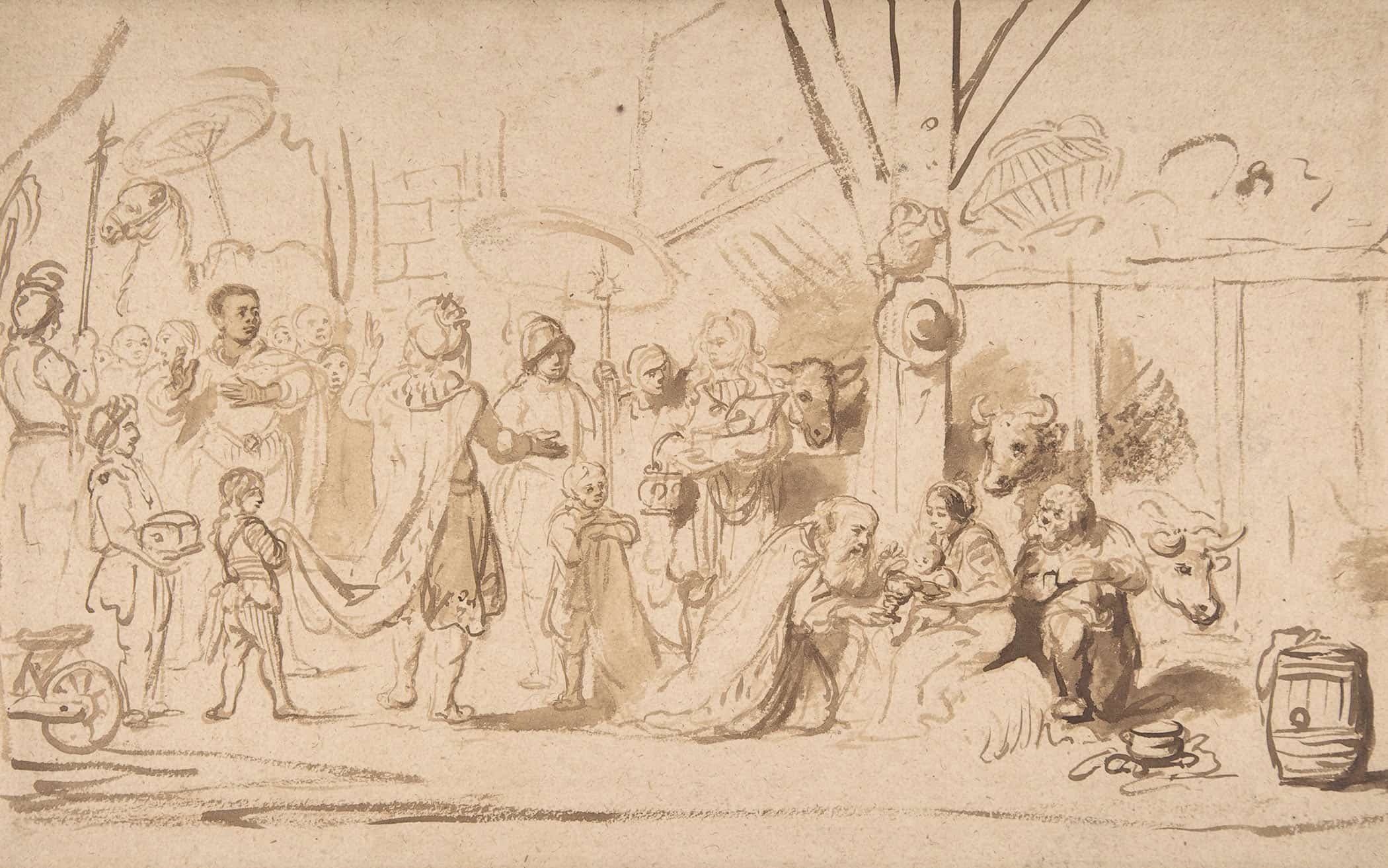 The Adoration Of The Magi Th Century by Nicolaes Maes