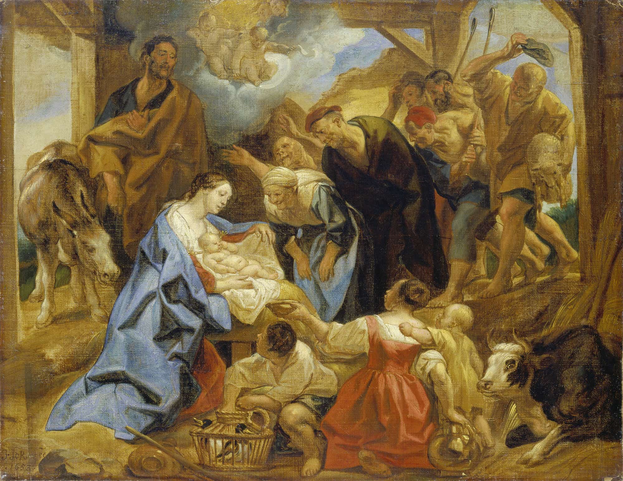 The Adoration Of The Shepherds by Jacob Jordaens