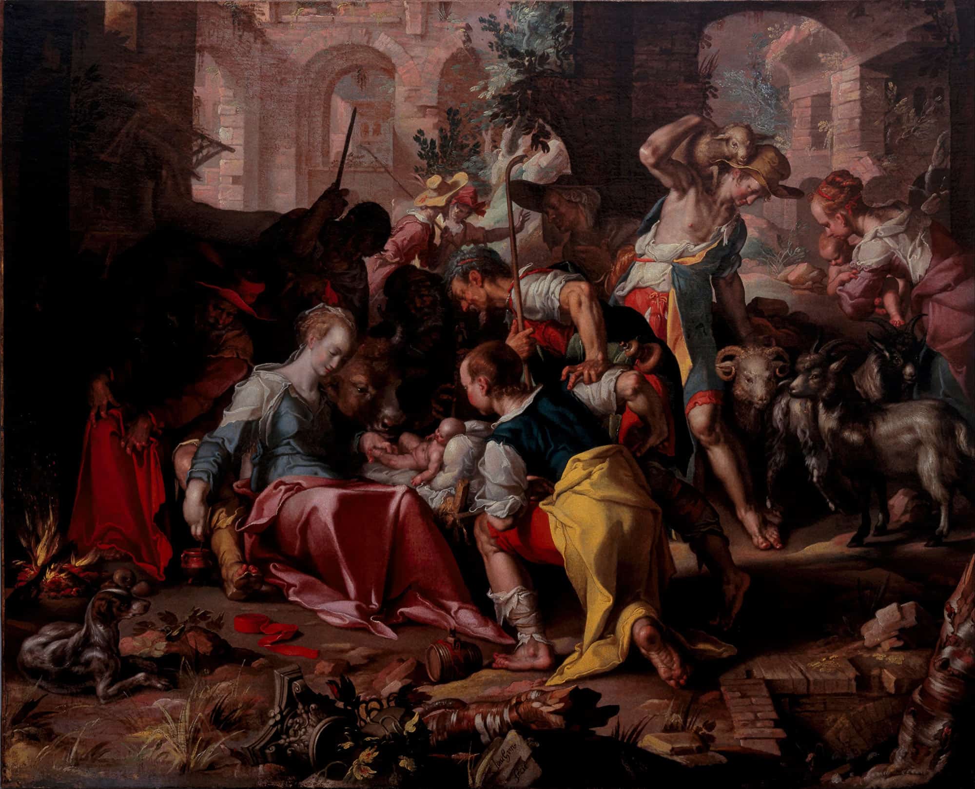 The Adoration Of The Shepherds by Joachim Wtewael