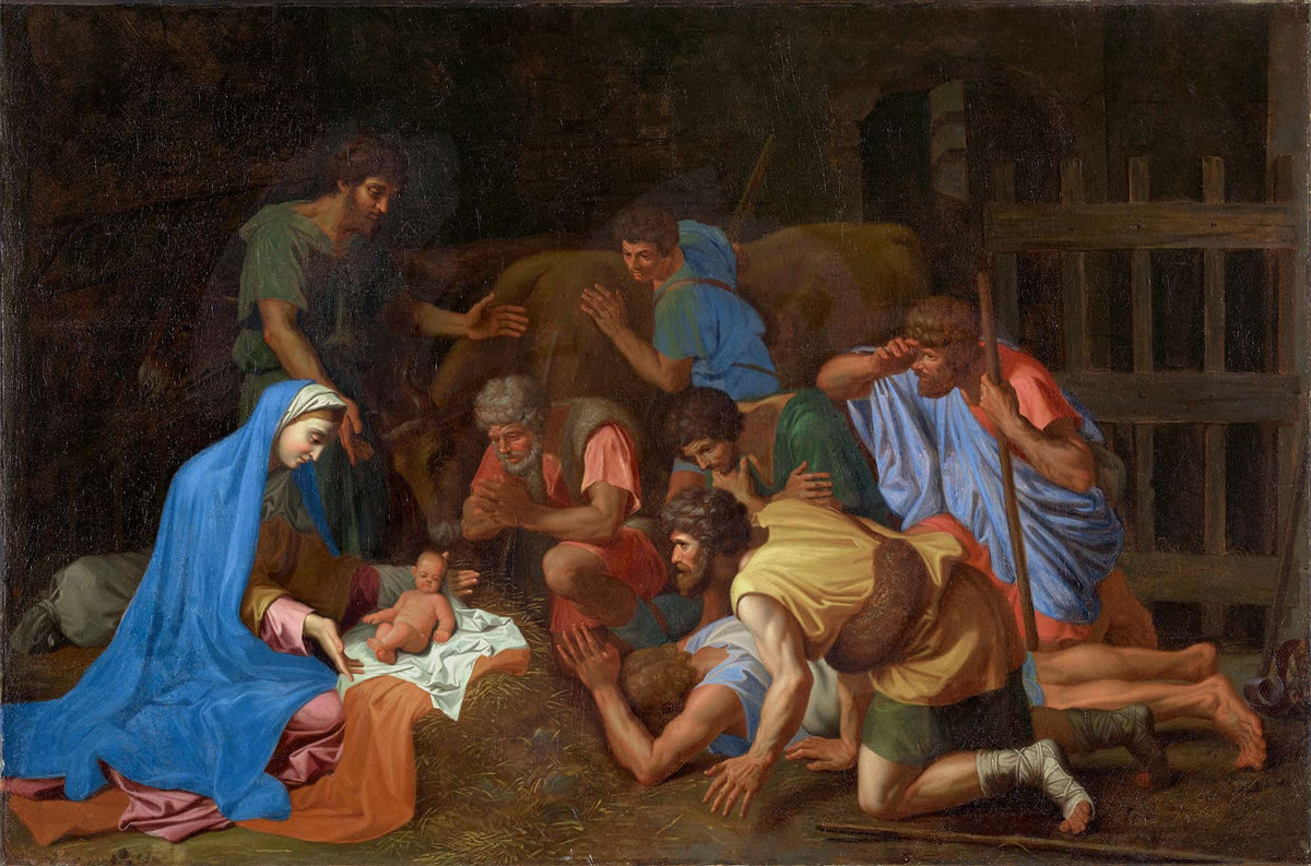The Adoration Of The Shepherds by Nicolas Poussin