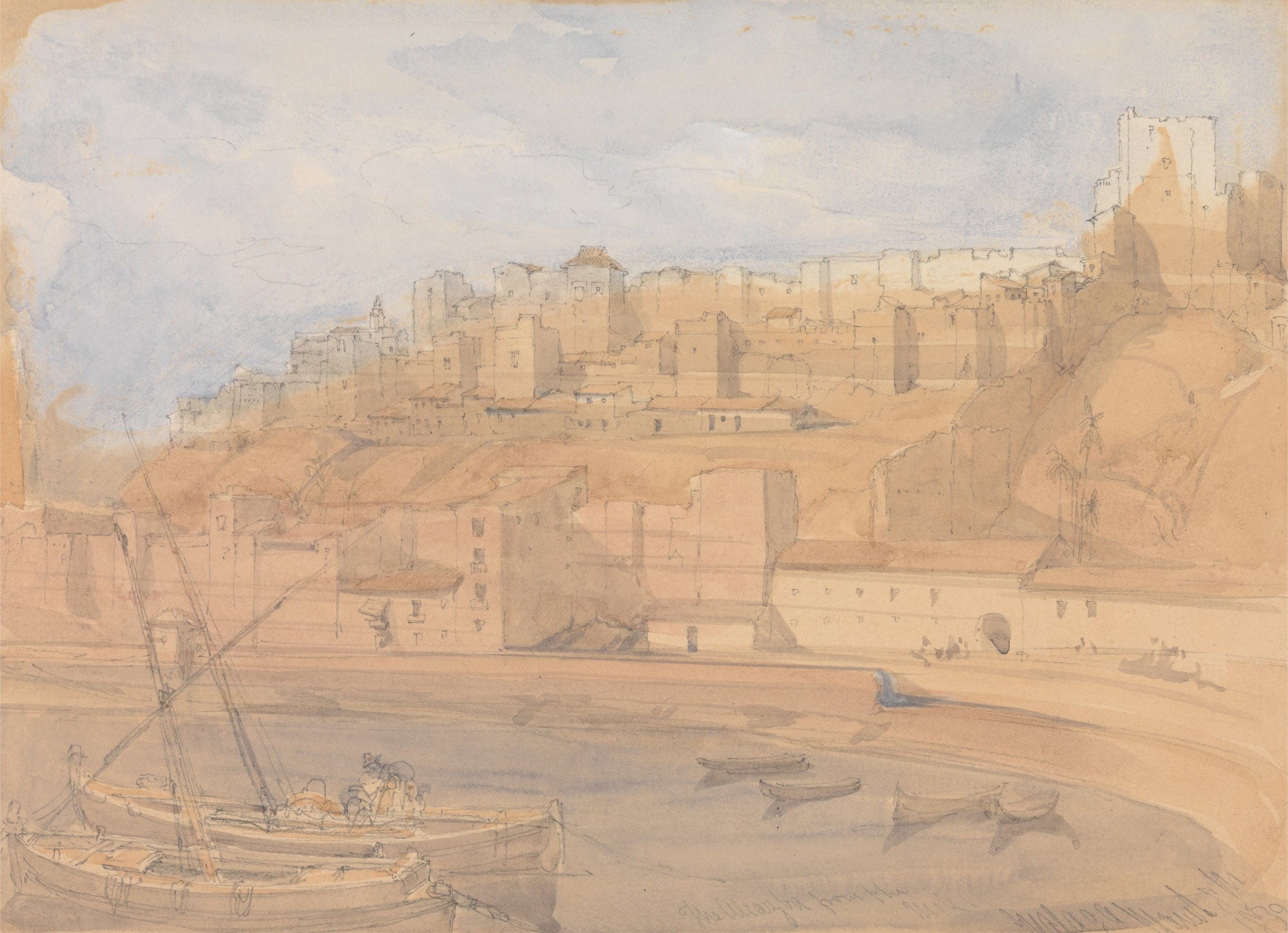 The Alcazaba From The Mole Malaga by David Roberts