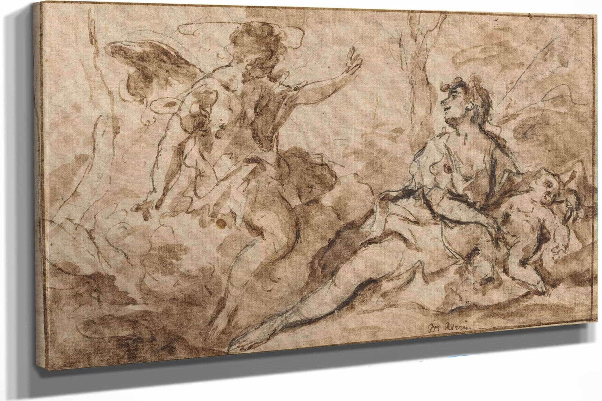 The Angel Appearing To Hagar And Ishmael by Sebastiano Ricci