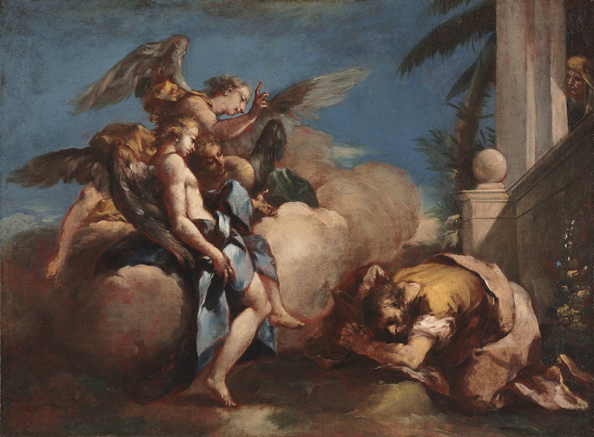 The Angels Appearing To Abraham S by Francesco Guardi